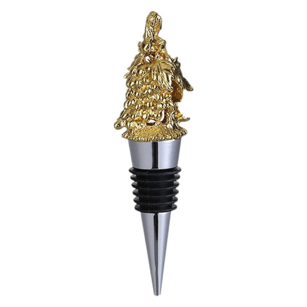Tapón de botella de vino con forma de animal, hermético, a prueba de fugas, decoración universal, accesorios de zinc Tapón de uva dorado