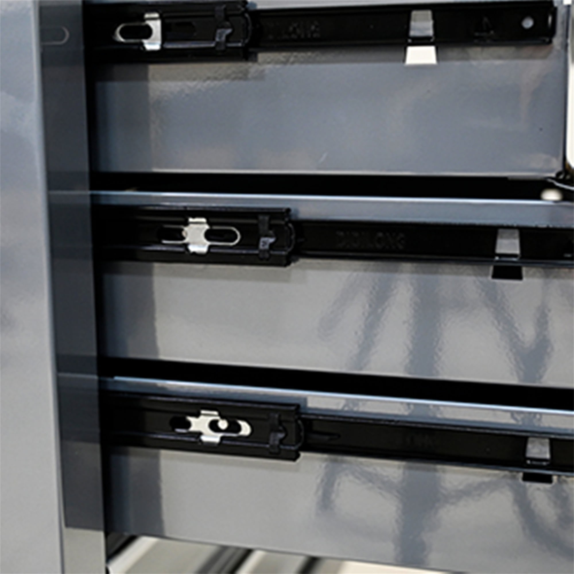 Aukfa Tool Chest, 24.5 in 7-Drawer Steel Rolling Tool Box on Wheels for Workshop Garage, Silver Gray