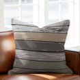 thumbnail image 2 of Retro Dark Grey Stripe Throw Pillow Cover Peeling Paint Effect Theme Cotton Linen Cushion Cover Throw Pillow Case with Invisible Zipper for Couch Sofa Bed Chair Car 18x18 Inch, 2 of 14