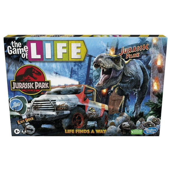 Destins Le jeu de la vie, édition Jurassic Park, jeu de plateau pour enfants inspiré du film original, dès 8 ans,