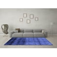 thumbnail image 3 of Ahgly Company Machine Washable Indoor Rectangle Oriental Blue Industrial Area Rugs, 8' x 12', 3 of 4
