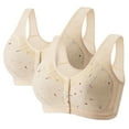 thumbnail image 1 of WILLBEST Brasier Strapless Mujer Sujetador De Mujer Con Hebilla Frontal Y Borde De Encaje, Sin Aro De Acero, Ajuste Sin Costuras, Para Yoga, Dormir, Talla Grande, 2 Piezas, 121, 1 of 2