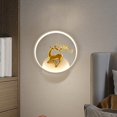 thumbnail image 2 of Aplique de pared de lujo Luz Ciervo Accesorios de iluminación Atenuación Lámpara montada en pared de noche interior para sa de estar Ciervo Sika Izquierda Sunnimix Luces de pared del dormitorio, 2 of 7