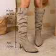thumbnail image 4 of Taylonsss Women's Pointed Toe Knee-High Boots with Adjustable Buckle Strap and Sleek Heel for Winter Comfortable Slouchy Fashion Boots for Casual and Dressy Occasions, 4 of 8