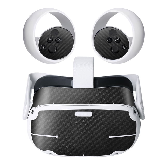 HIFYLUX VR Auricular Pegatina Gamepad Peel and Stick Decal Adhesivo Decoración adhesiva Realidad virtual Reemplazo de accesorio para Oculus Quest 2 Carbon Negro Advancent EL006016-06B