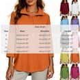 thumbnail image 3 of Warop Women's 3/4 Sleeve Sweatshirt Fall Winter Casual Lapel Collar Button Pullover Top for Daily Office, 3 of 9