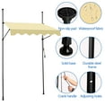 thumbnail image 6 of XYJBHB Manual Retractable Awning 98"x118" | Exterior Patio Door Window Canopy | UV Protection Sunshade, Angle & Height Adjustable | Beige, 6 of 12