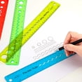 thumbnail image 4 of AIEX 8 paquetes de regla flexible de 4 colores, regla de plástico suave de 12 pulgadas, regla recta transparente con pulgadas y métrica para taller, oficina, escuela, suministros para el hogar Namotu CZBG-HQ96, 4 of 6