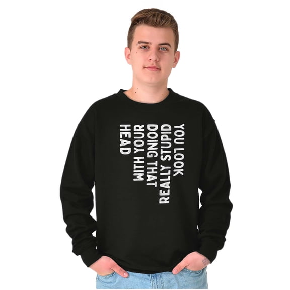 Funny You Look Stupid Doing That Joke Sweatshirt for Men or Women Brisco Brands S