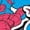 HEATHER BLUE, variant on Spider-Man - Spidey Bright Stickers - Men's Short Sleeve Graphic T-Shirt