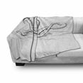 thumbnail image 3 of Kraken Soft Flannel Fleece Throw Blanket, Mythicary Creature Tentacles on the Sea Wave Fantasy Sketchy Illustration, Cozy Plush for Indoor and Outdoor Use, 50" x 60", Black White, by Ambesonne, 3 of 6