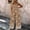 Coffee, variant on Elegant Sleeveless Printed Boho Jumpsuit For Women One Piece Casual Loose Wide Leg Long Pants, 2026 New Limited-time Off