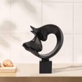 thumbnail image 3 of Estatuas abstractas modernas Figuras Artesanías Arte de pareja Cara Escultura Negro Zulema figuritas de estatua de resina, 3 of 8
