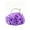 Purple, variant on Women's Red Floral Clutch Purse Elegant Ruffle Evening Bag Wedding Party Handbag with Metal Handle