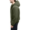 thumbnail image 4 of G.H. Bass & Co. Men's Cotton Canvas Bomber with Buffalo Plaid Flannel Sherpa Hood Cotton Lightweight Jacket (Olive, X-Large), 4 of 5
