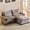 Light Brown 87" W, variant on Ktaxon 122" W L Shaped Sectional Sofa, Modern Chenille Deep Seat Cloud Couch with Movable Chaise, Plush Living Room Couches for Apartment, 3-Seater Light Brown