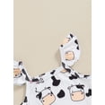 thumbnail image 6 of Suealasg Baby Girls 2Pcs Summer Clothes 3 6 12 18 Months Flying Sleeve Cow Print Romper Drawstring PP Shorts Sets Newborn Girls Western Outfit, 6 of 7