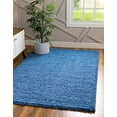 thumbnail image 2 of Unique Loom 3127840 10 x 13 ft. Solid Shag Rectangular Rug, Periwinkle Blue, 2 of 10