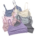 thumbnail image 3 of Princess Rose Girls Seamless Bra - 7 Pack Seamless Training Bra Spaghetti Strap Brallettes (5-12), 3 of 7