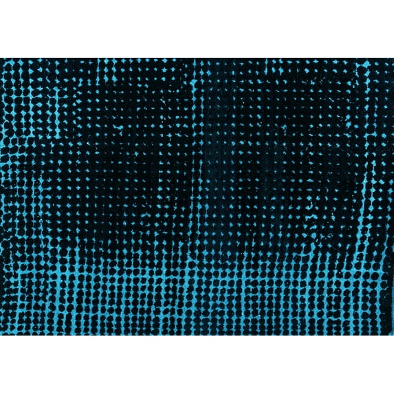 Ahgly Company Indoor Rectangle Abstract Light Blue Modern Area Rugs, 8' x 10'