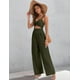 thumbnail image 4 of Mono AGERWAY, elegante de verano, con cuello en V, torcido, para mujer, verde militar, 4 of 8