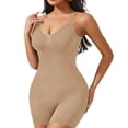 thumbnail image 4 of Bbyeadc Bodysuits for Women Butt Lifter Deep V Neck Bodysuit Low Back Slim Fit Body Shaper Fashion Stretchy Shapewear,Complexion(XL), 4 of 5