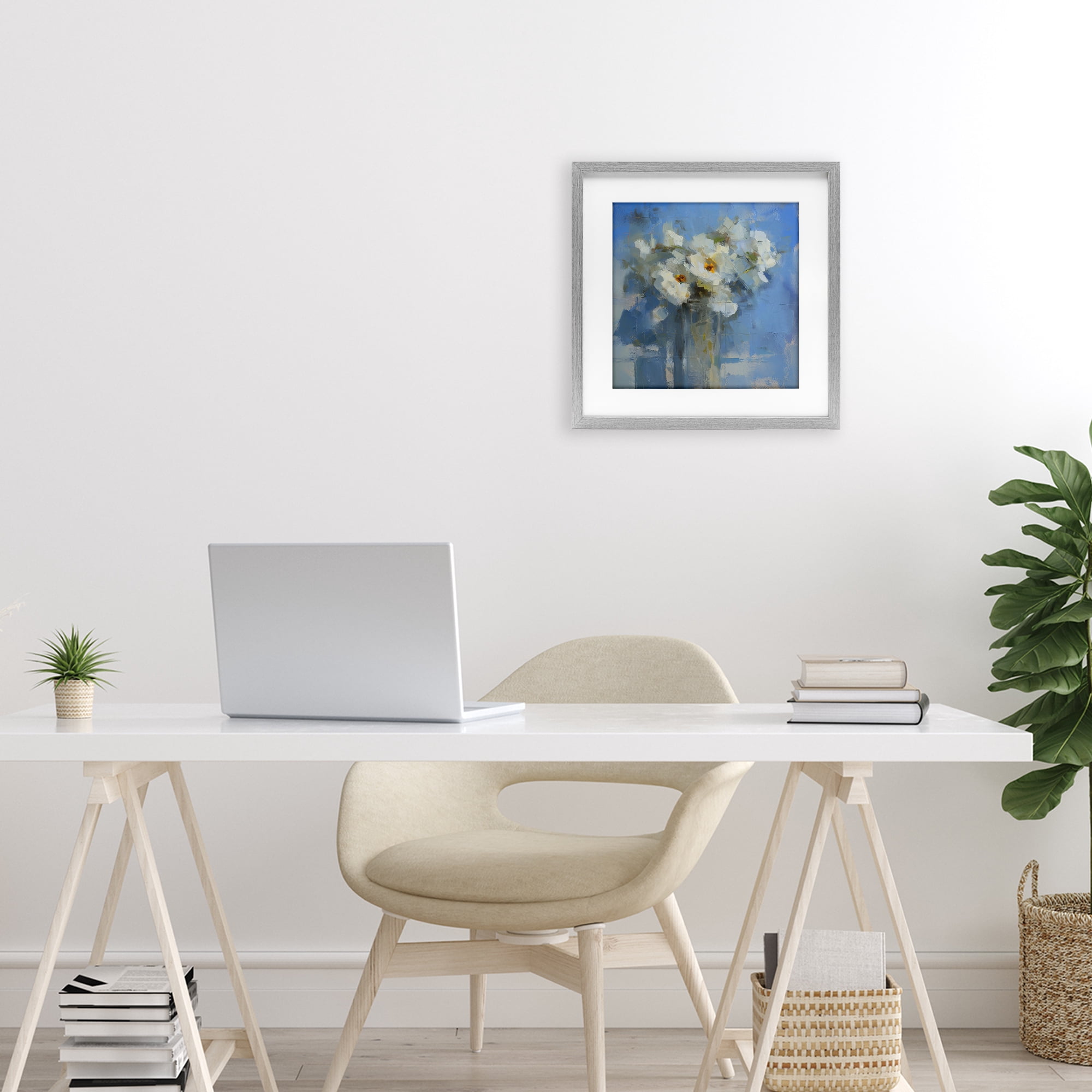 Stupell Industries Petals Remembered Abstract Gray Framed Print Under Glass, design by Svetlana Aleynikova