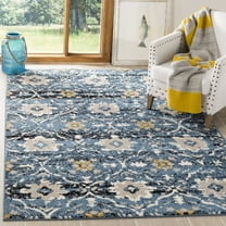 SAFAVIEH Amsterdam Karenza Geometric Area Rug, Blue/Cream, 4' x 6'