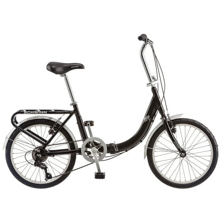 Schwinn Loop Folding Commuter Bike, 20-Inch Wheels, Ages 14+, Black