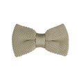 thumbnail image 1 of INSPIRE CHIC Men's Pre-Tied Bow Ties Adjustable Strap Solid Color Knitted Bowtie Khaki, 1 of 5