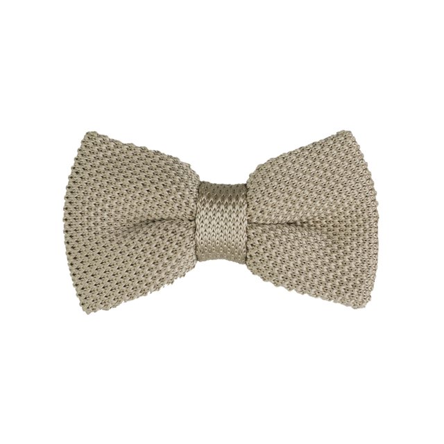 INSPIRE CHIC Men's Pre-Tied Bow Ties Adjustable Strap Solid Color Knitted Bowtie Khaki