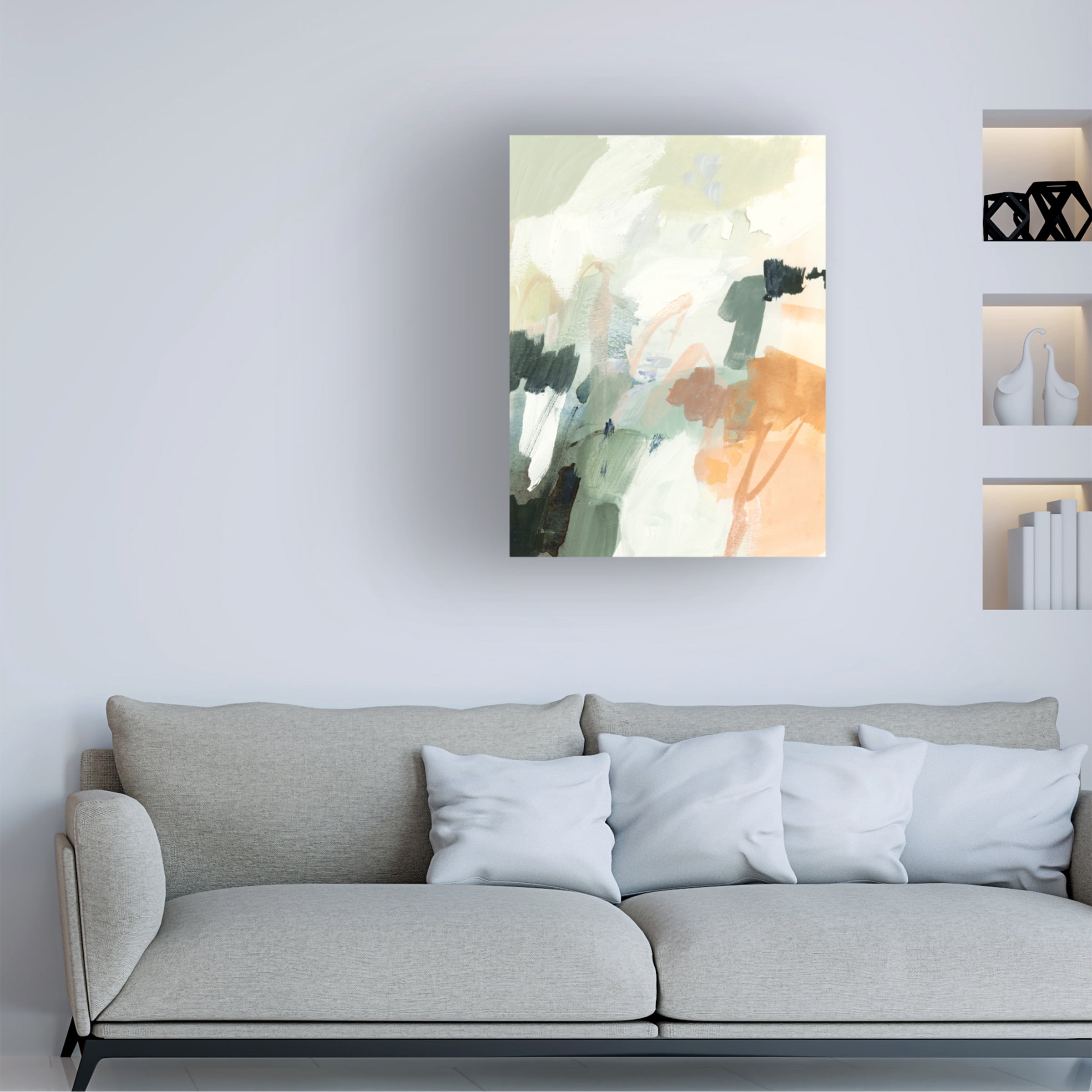 Victoria Barnes 'Moss And Peach II' Canvas Art
