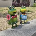 thumbnail image 6 of 2Pcs Frog Garden Stakes Metal Iron Outdoor Courtyard Sculptures for Yard Patio Flower Bed Lawn Decorative Ornament and Spring Holiday Gift, 6 of 7