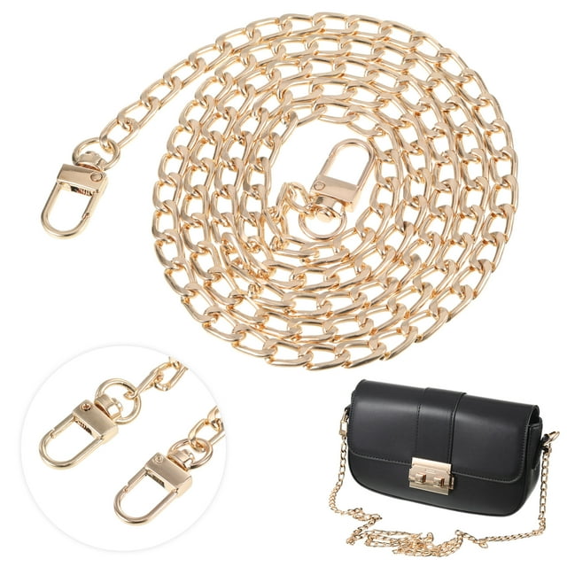 Qarigey Cadenas de metal para bolsos - Accesorios Correa de cadena resistente y duradera Correa de cadena para bolso Cadena dorada para bolso Bolsas de mensajero y de hombro