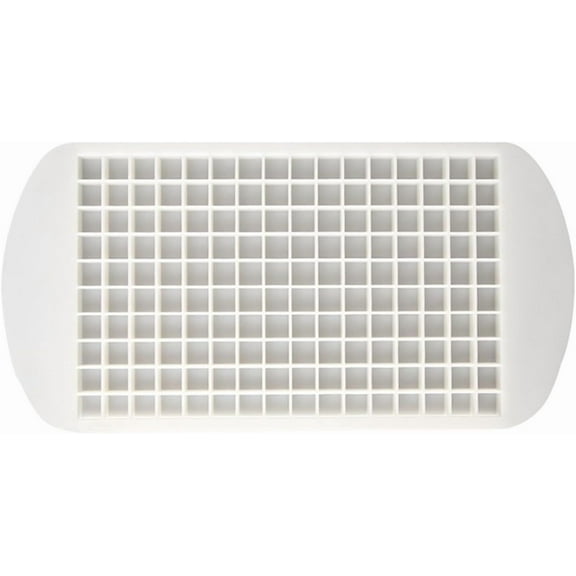 Silicone Mini Ice Cube Trays, 160 Small Ice Cube Molds Easy Release Crushed Ice Cube for Chilling Whiskey Cocktail, BPA Free Flexible Stackable and Durable Soft Mold Storage Containers（white）