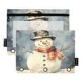 thumbnail image 2 of 2 Pack Pencil Pouch for 3 Ring Binder Smooth Zipper Folders with Pockets Clear Window Pencil Case Snowman with Scarf Wrap in Hat, 2 of 6