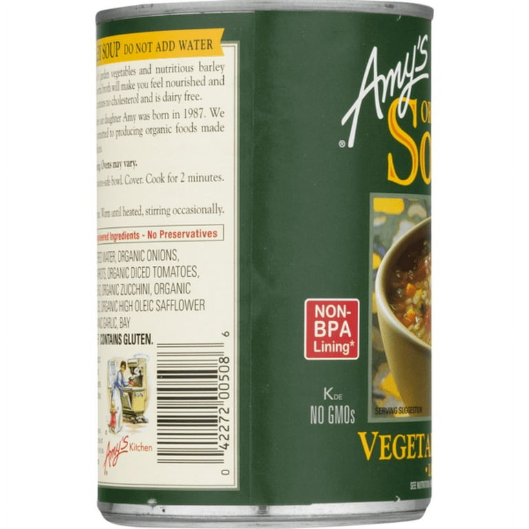 Amy's - Organic Chunky Vegetable Soup - Case of 12 - 14.3 oz, Case of 12 -  14.3 OZ each - Harris Teeter