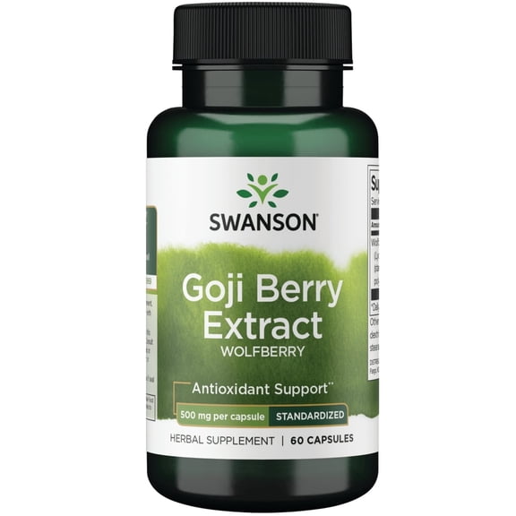 Swanson Wolfberry Standardized Extract (Goji Berry) 500 mg 60 Capsules