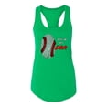 thumbnail image 2 of Wild Bobby, Baseball Fingerprint It's In My DNA, Sports, Women Racerback Tank Top, Kelly, Small, 2 of 5