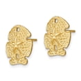 thumbnail image 2 of FB Jewels 14K Yellow Gold Sand Dollar Earrings Textured, 2 of 3