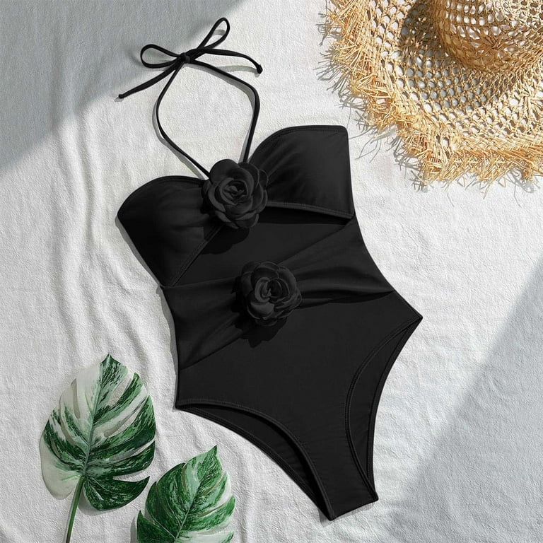 ZZwxWA Y2k 3D Flower Bikini Set with Cover for Women Girls, Sexy