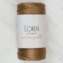 Loren Macrame Sparkle Hand Knitting Yarn, Glitter Brown - RM 200