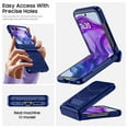 thumbnail image 3 of Oupeigar for Motorola Razr 50 Ultra/Razr 60 Pro Armor Phone Case,with Hinge Cover,Built-in Screen Protector,Wireless Charging Shockproof Case-Blue, 3 of 10