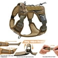 thumbnail image 4 of Auroth No Pull Dog Harness for Medium Dogs, Adjustable Easy on Pet Puppy Harness for Training Walking, Reflective Breathable Padded Dog Harness with Easy Control Handle, Desert Camo, 4 of 7