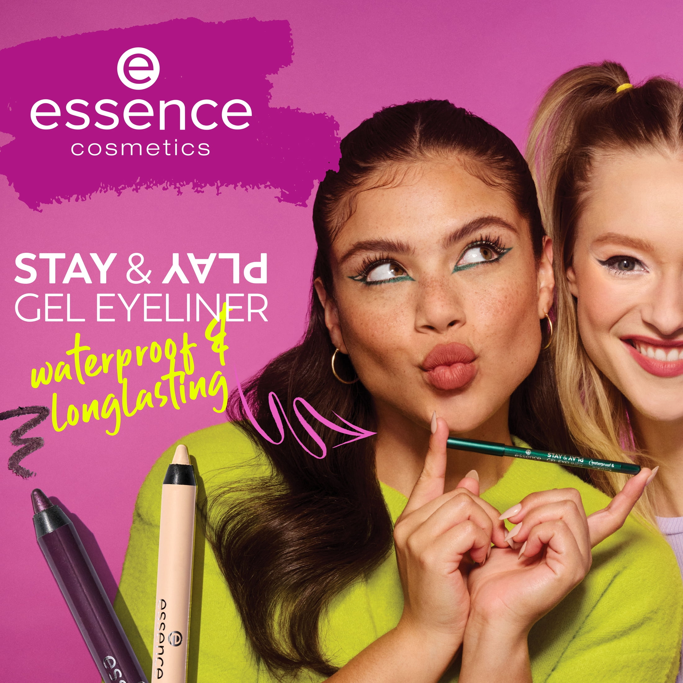 essence Stay & Play Gel Eyeliner Pencil, 01 Black Raven