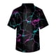 thumbnail image 3 of Men's Printing Short Sleeve V-neck Working Blouse Chest Pocket Carer Top 4XL, 3 of 3
