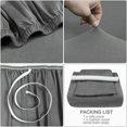 thumbnail image 6 of Unique Bargains 1-Piece Modern Solid Stretch XL Sofa Slipcover, Gray, 6 of 8