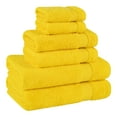 thumbnail image 3 of Cotton Paradise 100% Cotton 6 Piece Towel Set, Soft Absorbent Quick Dry Towels for Bathroom, Yellow, 3 of 7