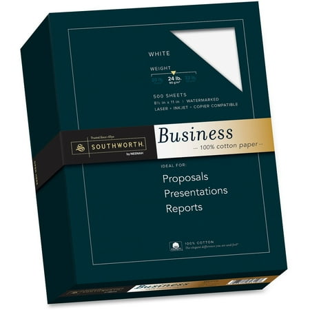 Southworth, SOU13C, 100% Cotton Business Paper, 500 / Box, White