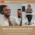 thumbnail image 2 of 3M Quiet Space Headphones Black 7100256312, 2 of 9